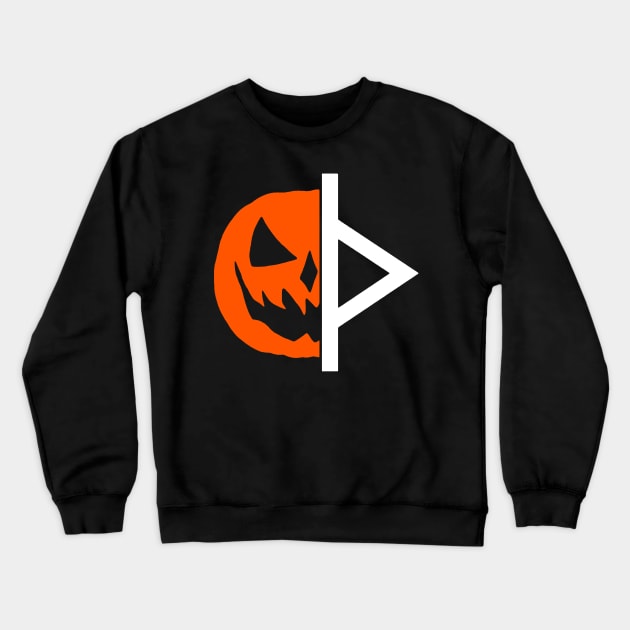 Halloween 6 pumpkin / thorn symbol (thurisaz) Crewneck Sweatshirt by The_Shape